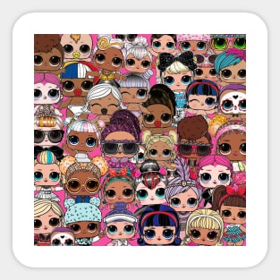 Dolls Glitter Sticker